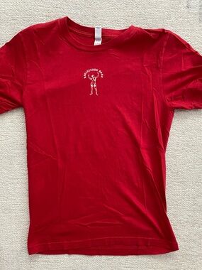 Ani DiFranco/Righteous Babe Vote Red Graphic Crewneck Tee